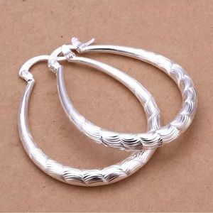 Big Circle Hoop Earrings Simple Vintage Style Copper